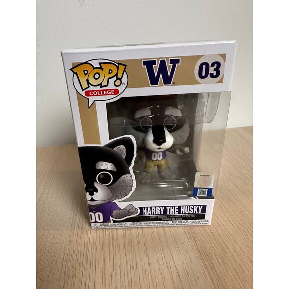 Funko Pop College Mascots WASHINGTON HUSKIES Harry the Husky  Washington Harry the Husky Limited Funko Pop 03 - NEW